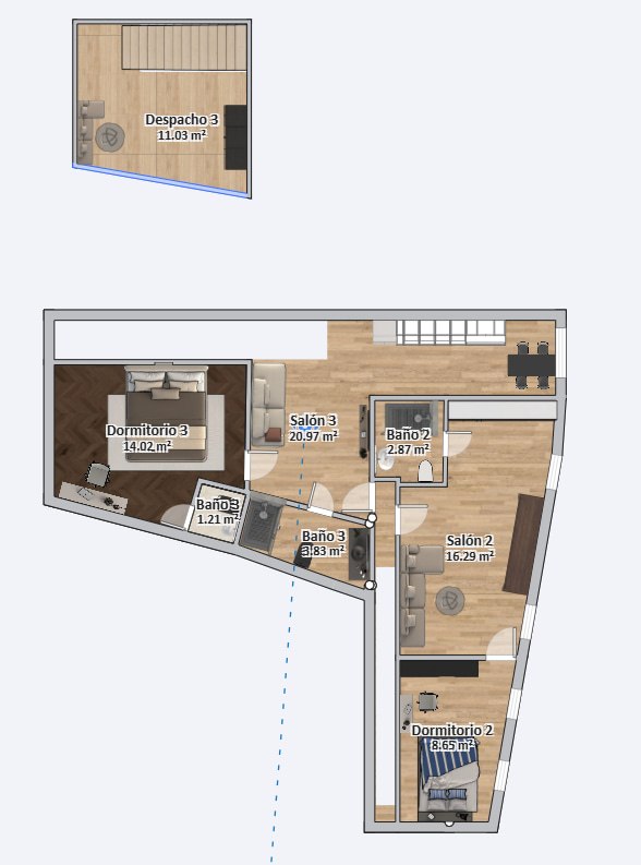 Plan of apartments 2 and 3